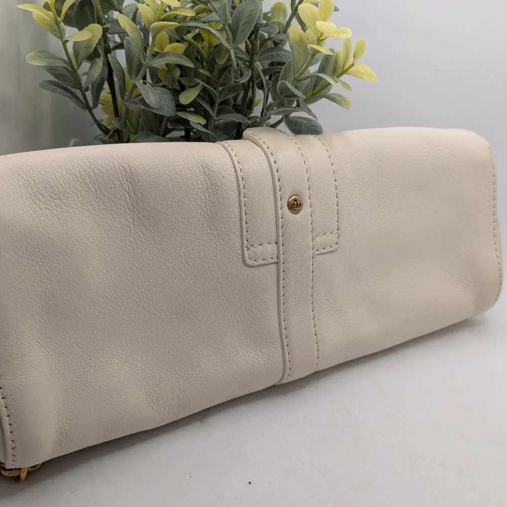 Juicy Couture Vintage Cream Leather Shoulder Bag P&G Era